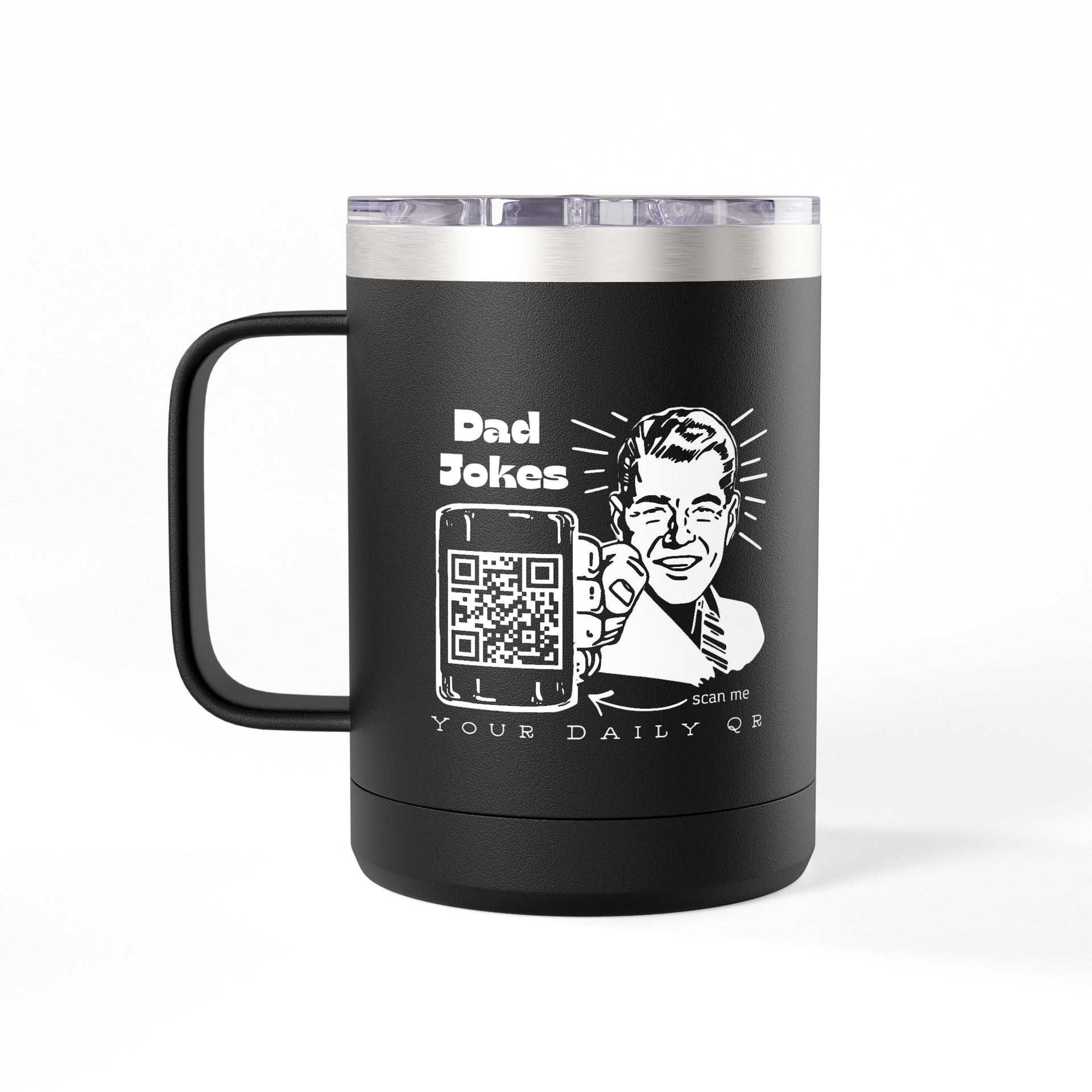 Dad Jokes Coffee Mug Tumbler, 15oz