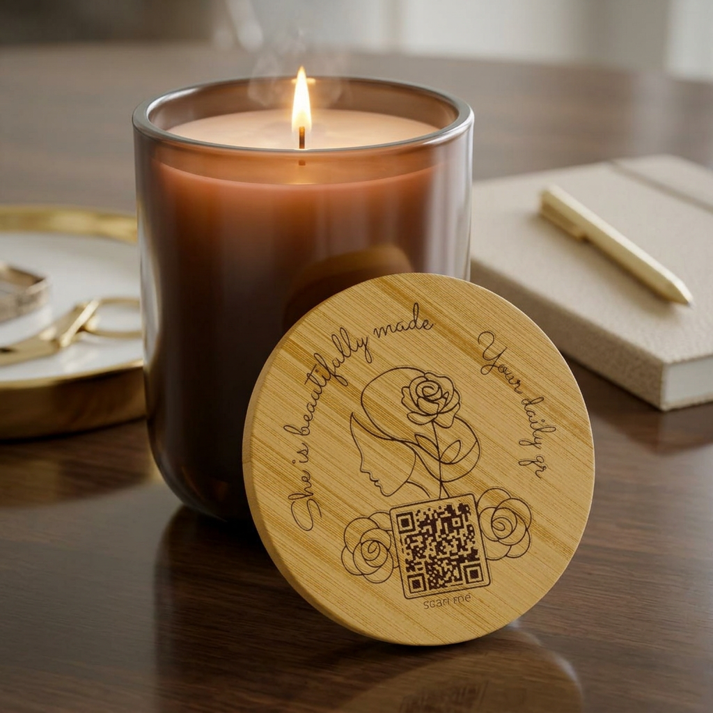She is Beautiful | Candle | Your Daily QR | Interactive gifts with a daily message