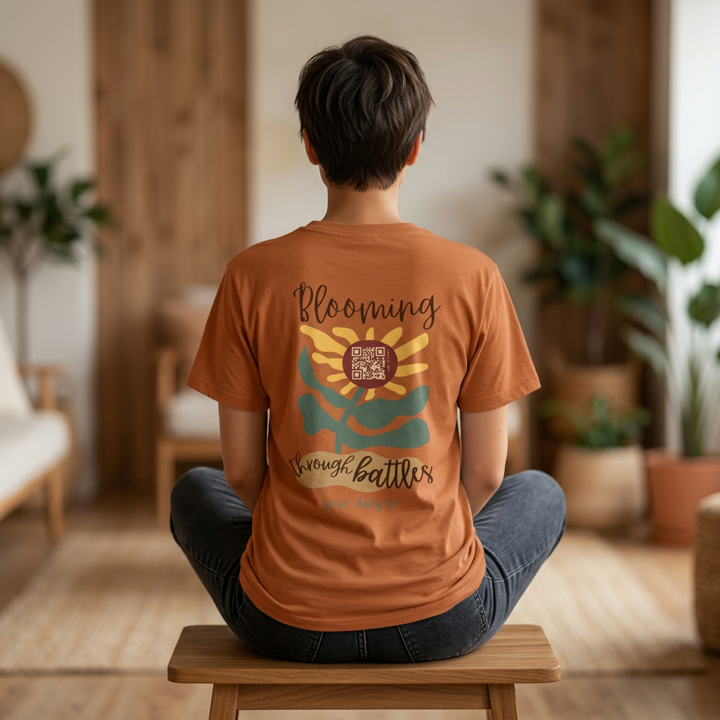 Blooming through battles T-shirt (faith-based)