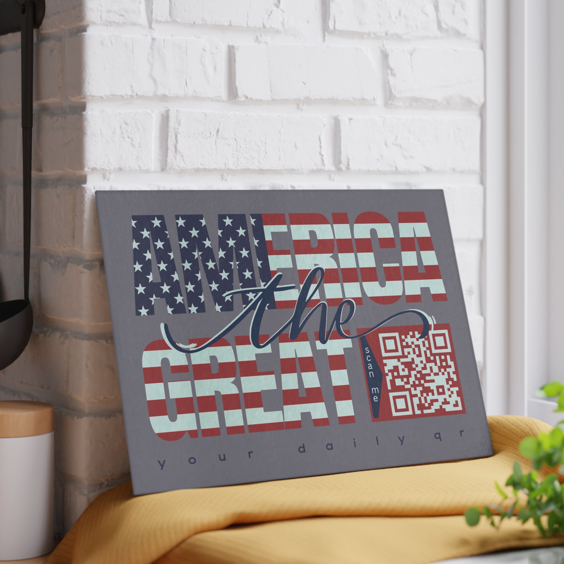 America The Great Glass Cutting Board