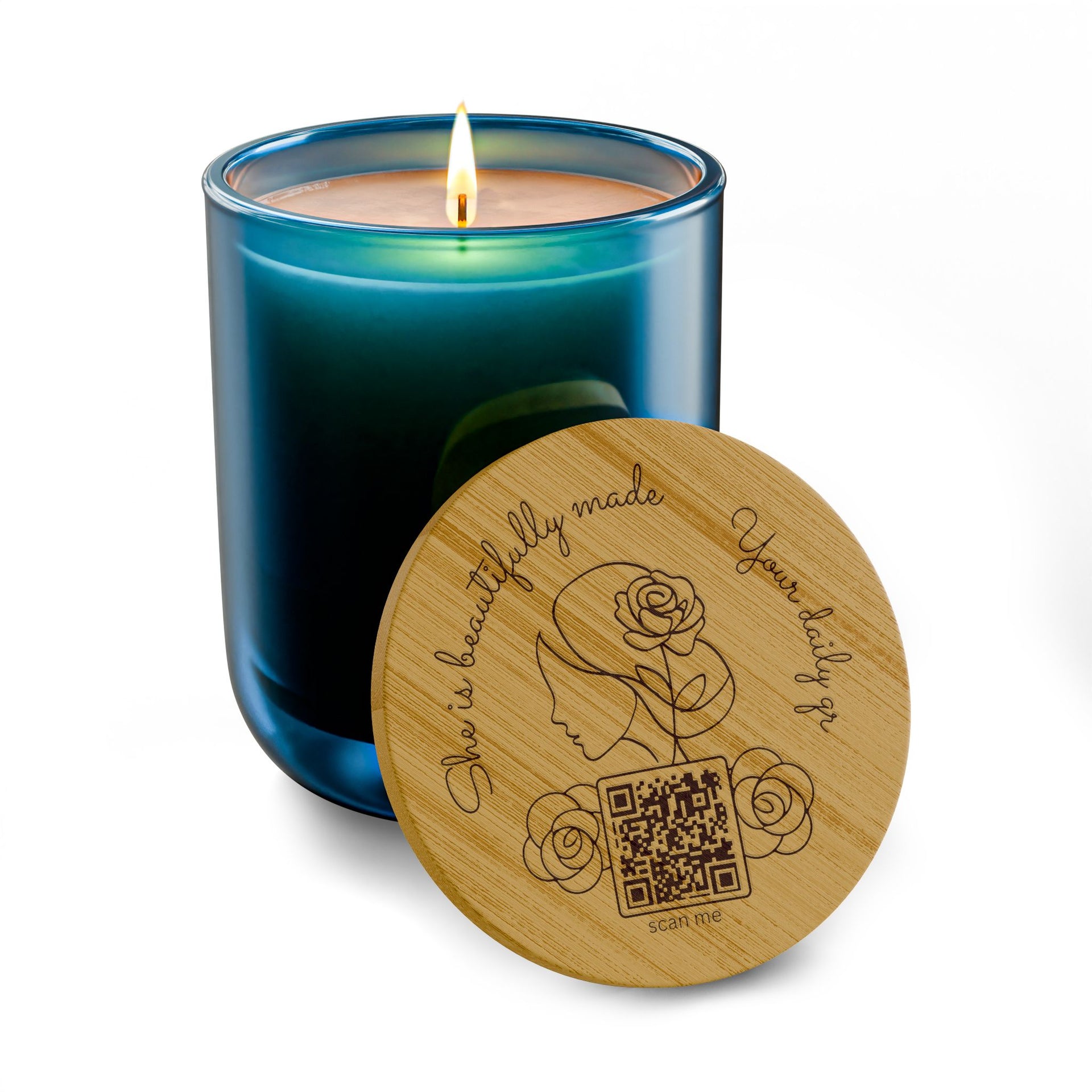 She is Beautiful | Candle | Your Daily QR | Interactive gifts with a daily message