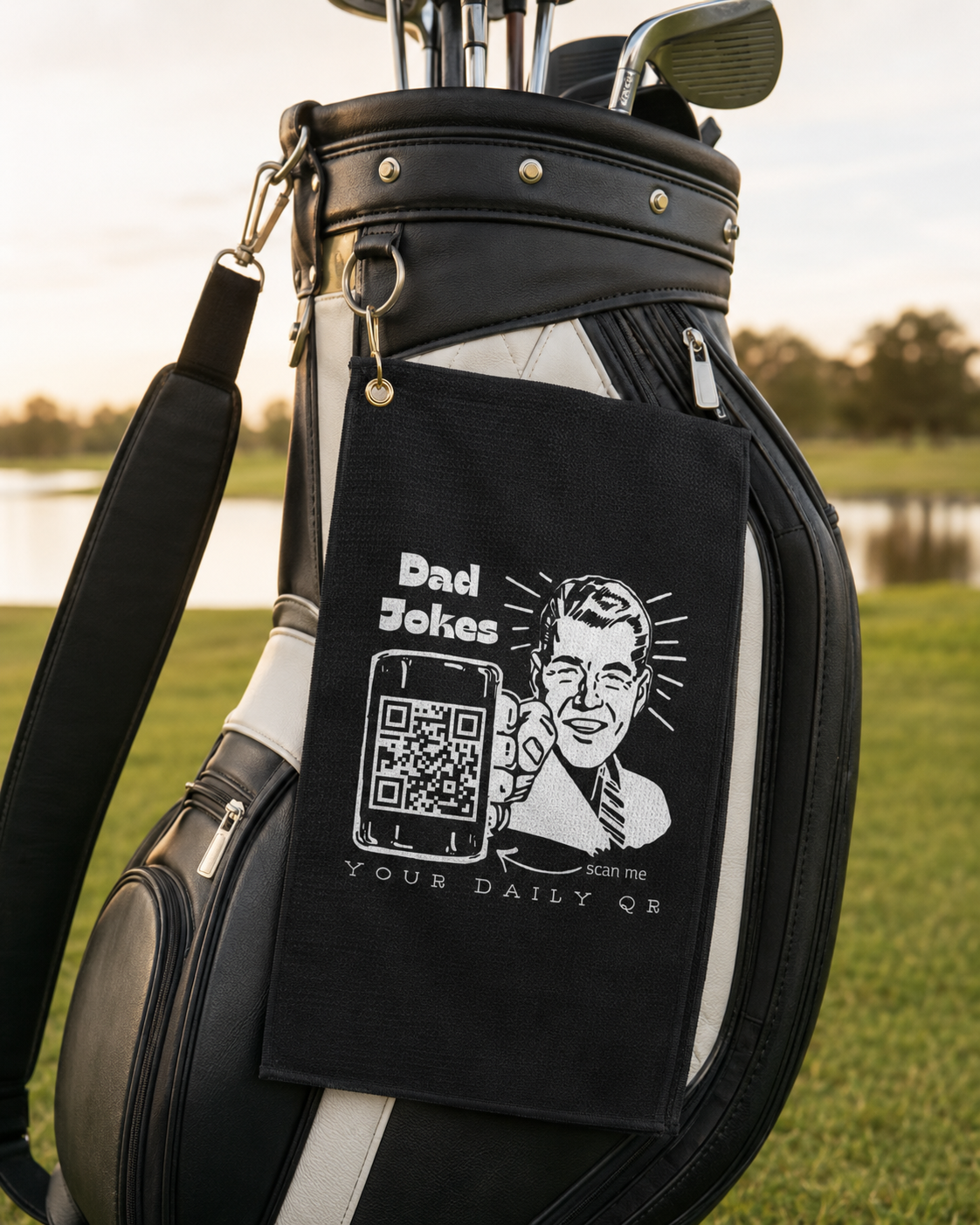 Dad Jokes golf towel